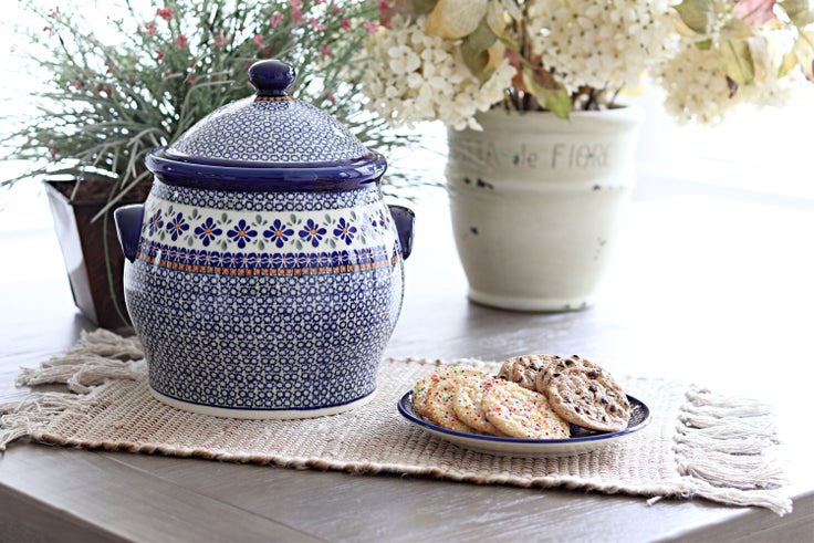Detail image of Zaklady Mosaic Flower Counter Storage — Polish Pottery