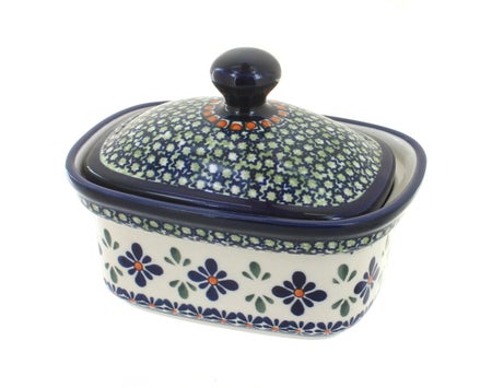 Zaklady Mosaic Flower Butter Dish — Polish Pottery