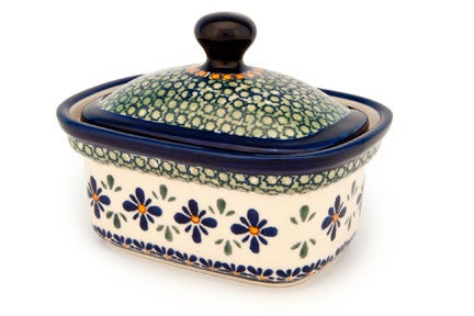 Zaklady Mosaic Flower Butter Dish — Polish Pottery
