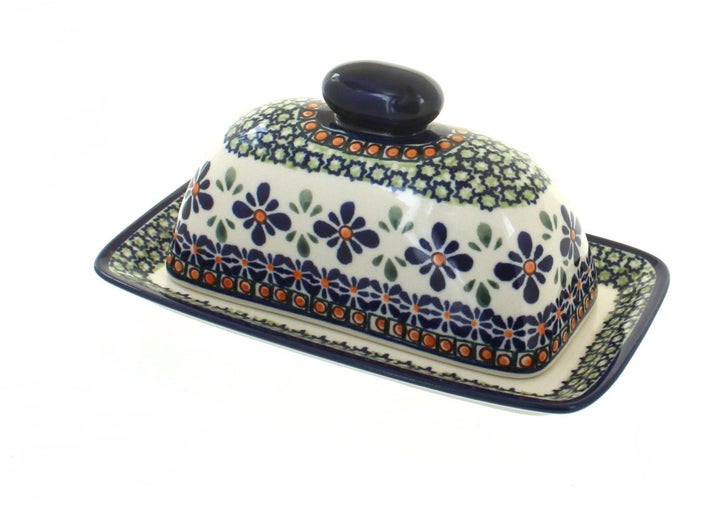 Zaklady Mosaic Flower Butter Dish — Polish Pottery