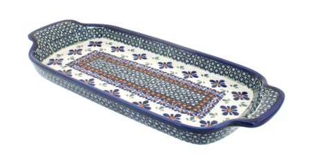 Zaklady Mosaic Flower Medium Serving Piece — Polish Pottery
