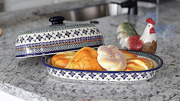 Detail image of Zaklady Mosaic Flower Counter Storage — Polish Pottery