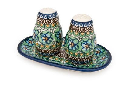 Detail image of Ceramika Artystyczna Mardi Gras Salt & Pepper Shaker — Polish Pottery