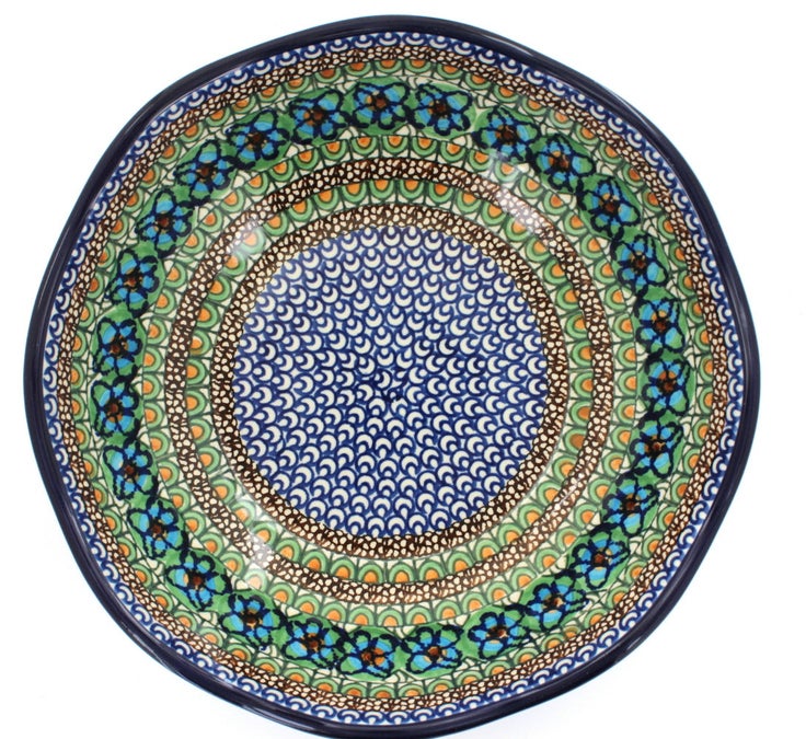 Detail image of Ceramika Artystyczna Mardi Gras Large Serving Piece — Polish Pottery