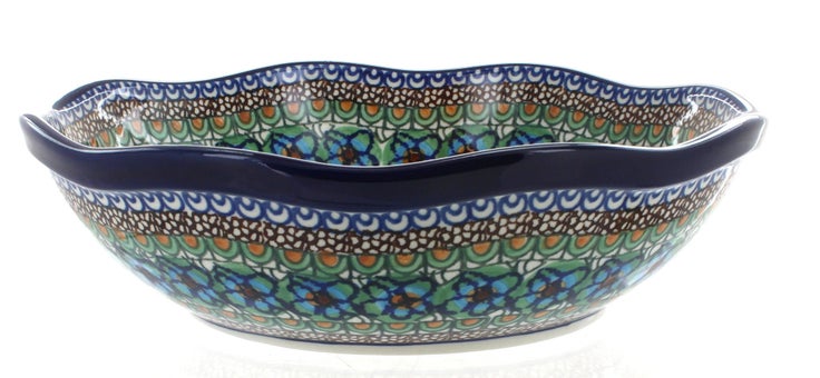 Detail image of Ceramika Artystyczna Mardi Gras Large Serving Piece — Polish Pottery