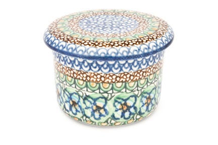 Ceramika Artystyczna Mardi Gras Butter Dish — Polish Pottery