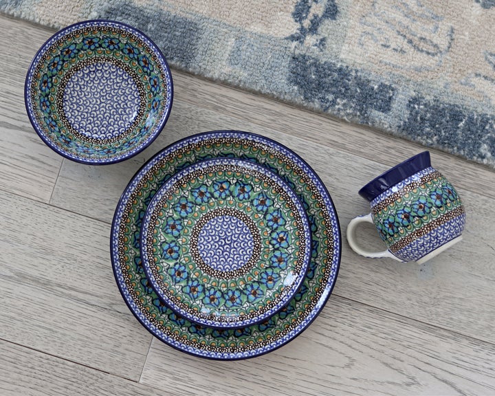 Ceramika Artystyczna Mardi Gras Dining Plates & Bowls — Polish Pottery
