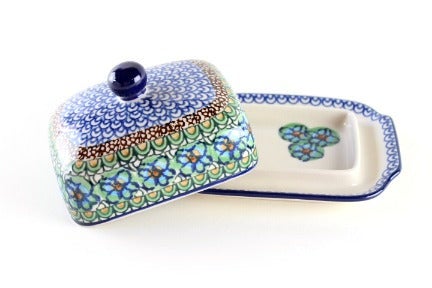 Ceramika Artystyczna Mardi Gras Butter Dish — Polish Pottery