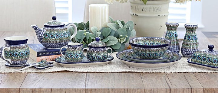 Ceramika Artystyczna Mardi Gras Butter Dish — Polish Pottery