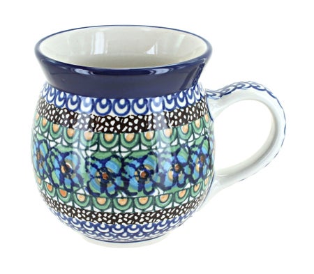Ceramika Artystyczna Mardi Gras Mug — Polish Pottery
