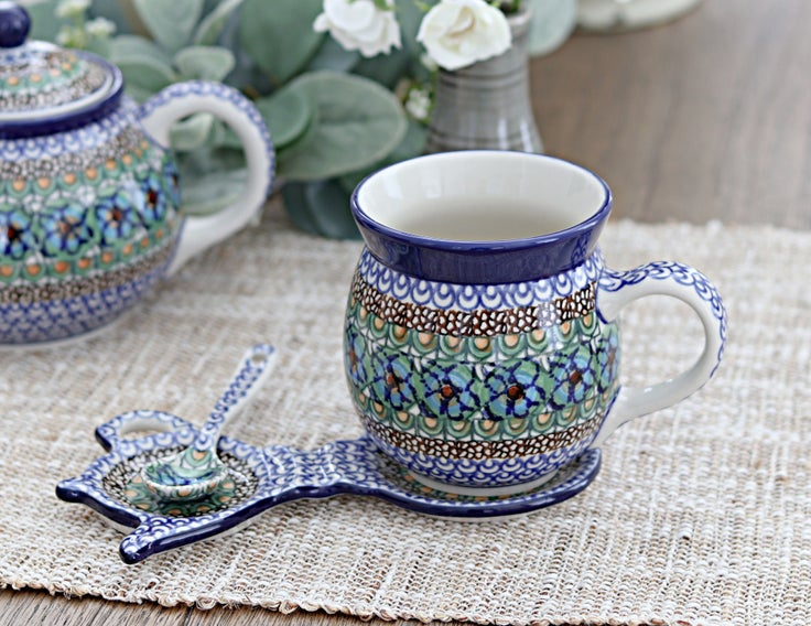 Detail image of Ceramika Artystyczna Mardi Gras Mug — Polish Pottery