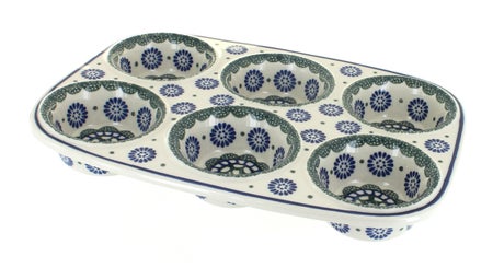 Ceramika Artystyczna Maia Muffin Pan — Polish Pottery