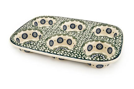 Ceramika Artystyczna Maia Muffin Pan — Polish Pottery