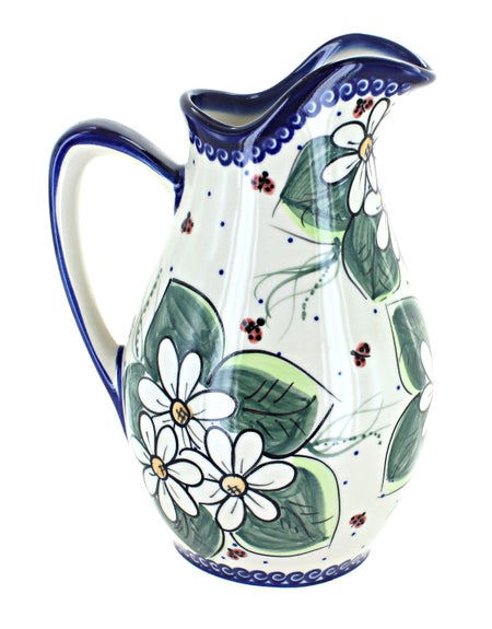 Vena Ladybug Pitcher — Polish Pottery