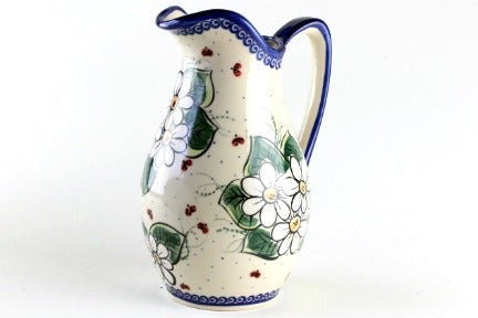 Vena Ladybug Pitcher — Polish Pottery