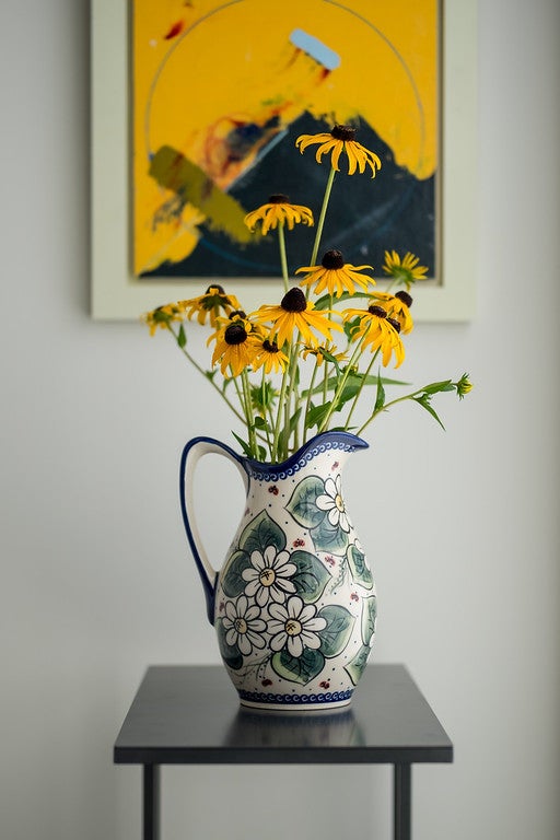 Detail image of Vena Ladybug Pitcher — Polish Pottery