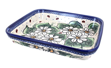 Vena Ladybug Small Bakeware — Polish Pottery