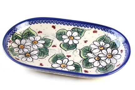 Detail image of Vena Ladybug Medium Serving Piece — Polish Pottery