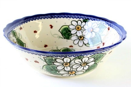 Vena Ladybug Large Serving Piece — Polish Pottery