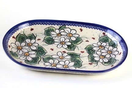Detail image of Vena Ladybug Large Serving Piece — Polish Pottery