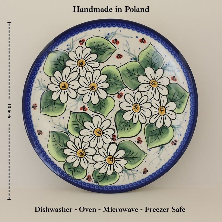 Detail image of Vena Ladybug Dining Plates & Bowls — Polish Pottery