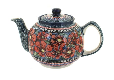 Zaklady Jungle Flower Teapot — Polish Pottery