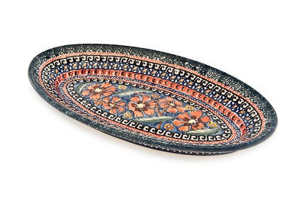 Detail image of Zaklady Jungle Flower Small Serving Piece — Polish Pottery