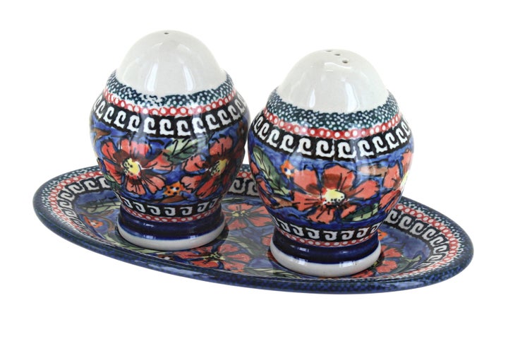 Zaklady Jungle Flower Salt & Pepper Shaker — Polish Pottery