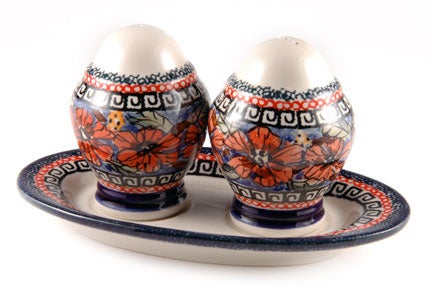 Detail image of Zaklady Jungle Flower Salt & Pepper Shaker — Polish Pottery