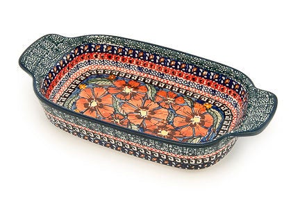 Zaklady Jungle Flower Small Serving Piece — Polish Pottery