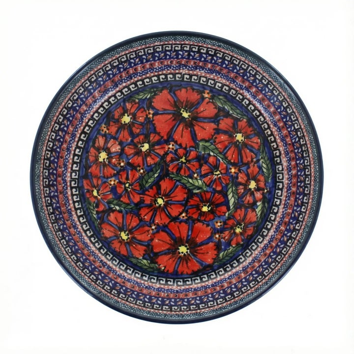 Zaklady Jungle Flower Pie Plate — Polish Pottery