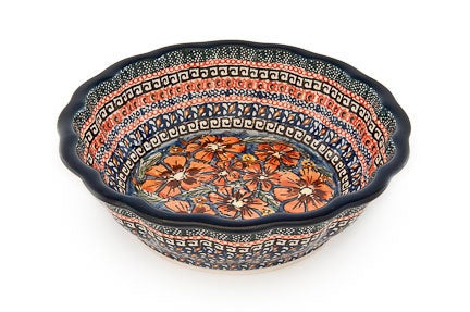Zaklady Jungle Flower Medium Serving Piece — Polish Pottery