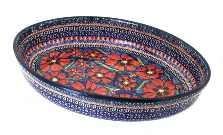 Zaklady Jungle Flower Medium Bakeware — Polish Pottery