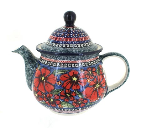 Zaklady Jungle Flower Teapot — Polish Pottery