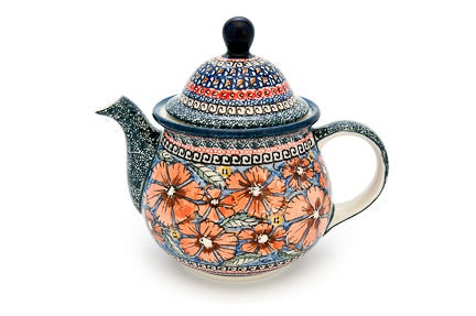 Zaklady Jungle Flower Teapot — Polish Pottery