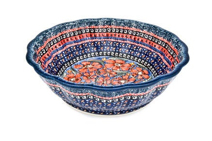 Detail image of Zaklady Jungle Flower Large Serving Piece — Polish Pottery