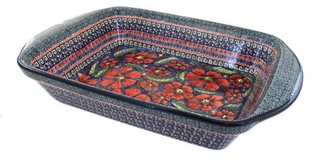 Zaklady Jungle Flower Large Bakeware — Polish Pottery