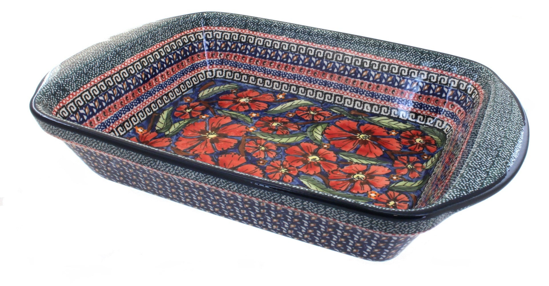 Zaklady Jungle Flower Large Bakeware — Polish Pottery