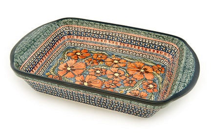Zaklady Jungle Flower Large Bakeware — Polish Pottery