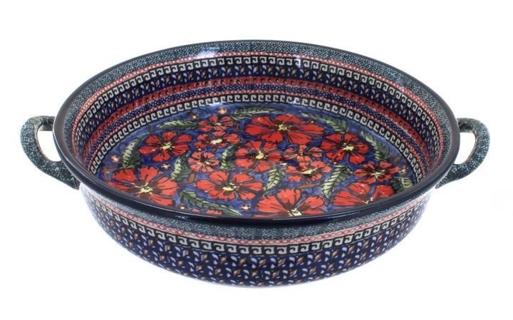 Zaklady Jungle Flower Medium Bakeware — Polish Pottery