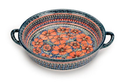 Zaklady Jungle Flower Medium Bakeware — Polish Pottery