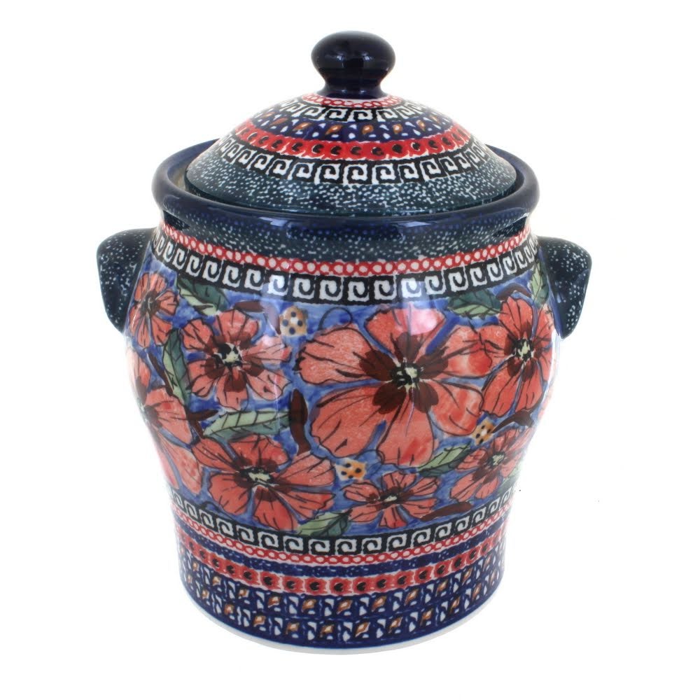 Zaklady Jungle Flower Counter Storage — Polish Pottery
