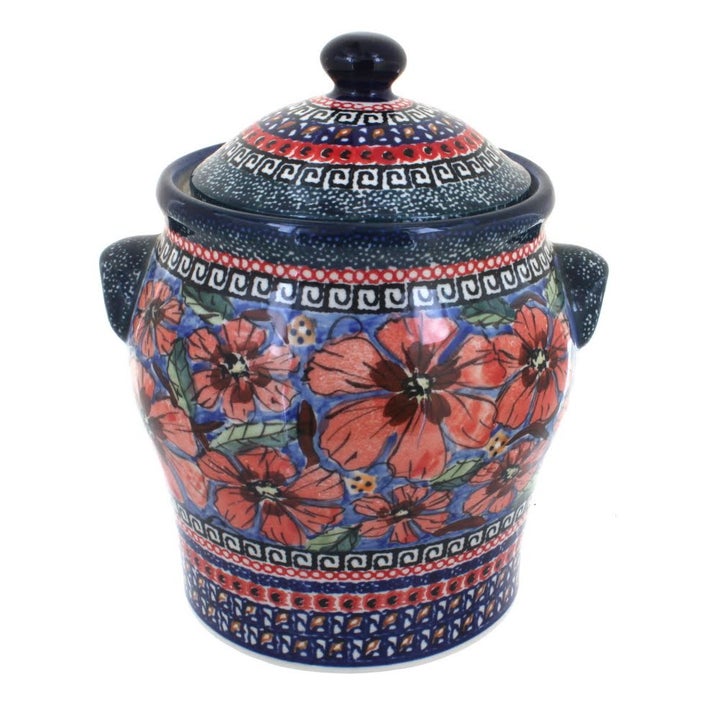 Zaklady Jungle Flower Counter Storage — Polish Pottery
