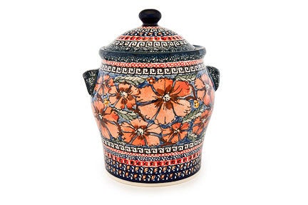 Zaklady Jungle Flower Counter Storage — Polish Pottery