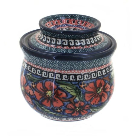 Zaklady Jungle Flower Butter Dish — Polish Pottery