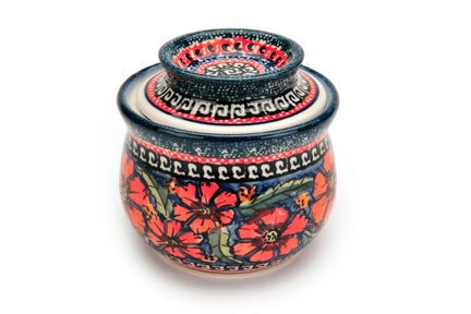 Zaklady Jungle Flower Butter Dish — Polish Pottery