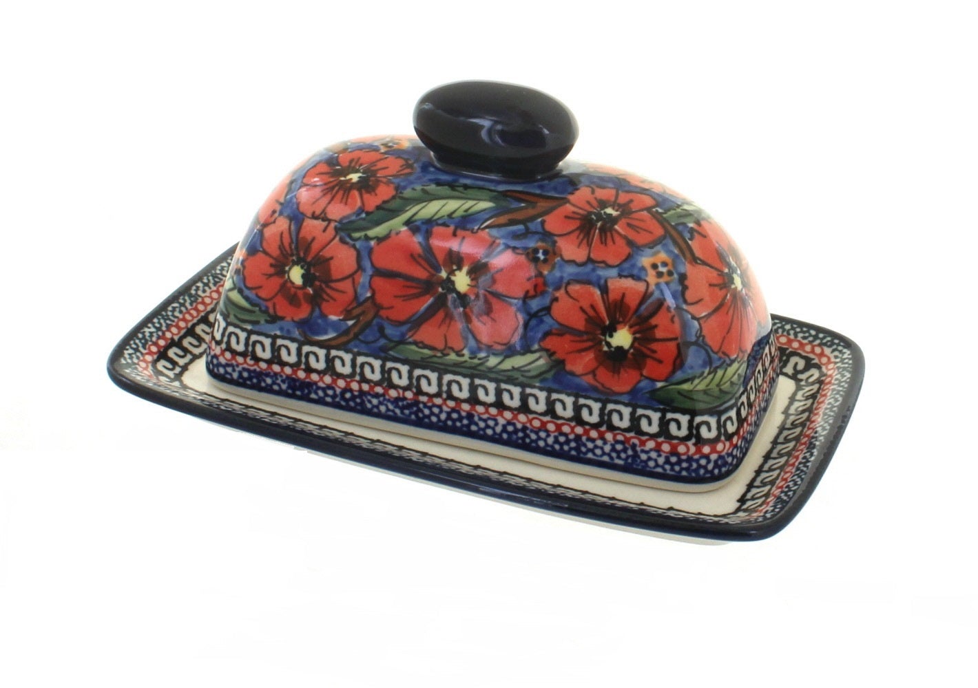 Zaklady Jungle Flower Butter Dish — Polish Pottery