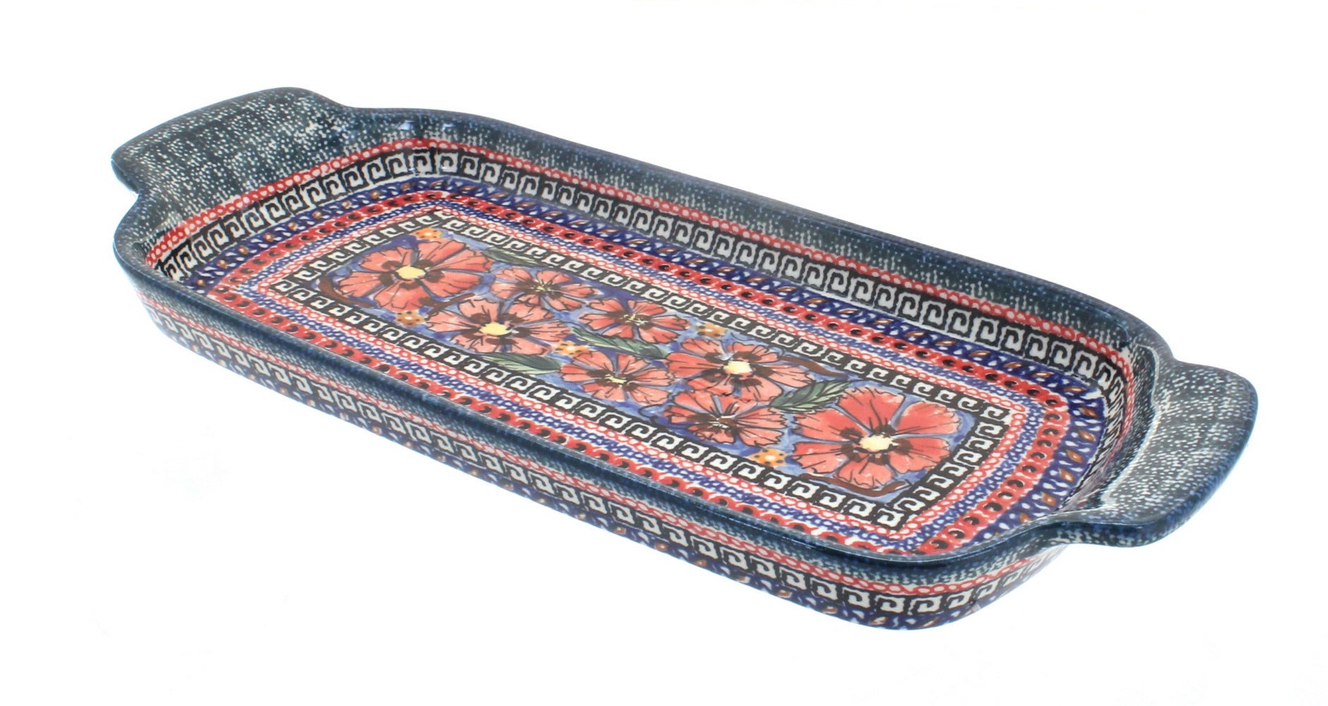 Zaklady Jungle Flower Medium Serving Piece — Polish Pottery