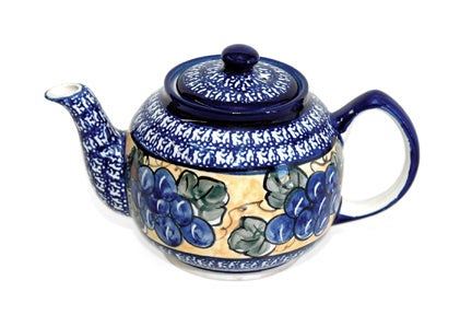 Zaklady Grapes Teapot — Polish Pottery