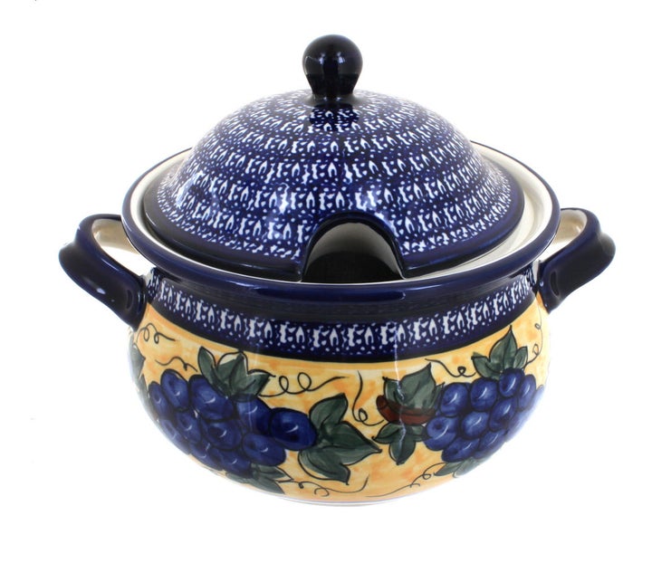 Zaklady Grapes Large Serving Piece — Polish Pottery